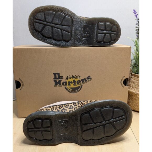 Dr. Martens Buzz 5-Eye Light Tan & Powder Pink Leopard and Suede Shoes UK 7 NIB - Picture 9 of 15